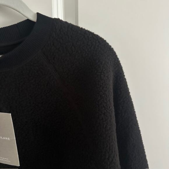Everlane NWT Renew Fleece Crewneck Black Sweatshirt Size: Small - Picture 4 of 11